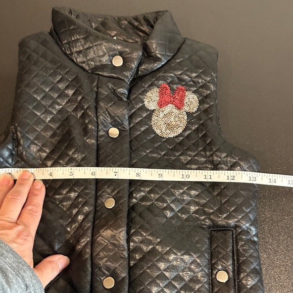 Disney Black Quilted Vest with Mouse Design - Picture 7 of 9